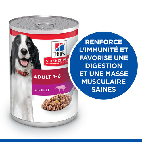 Hill's Adult au bœuf pour chien (boîte 370 g)