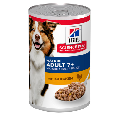 Hill's Mature Adult 7+ au poulet pâtée pour chien (boîte 370g)