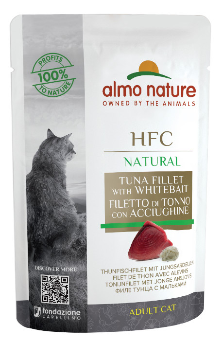 Almo Nature HFC Natural Thunfisch mit Sardelle Katzen-Nassfutter (55 g)