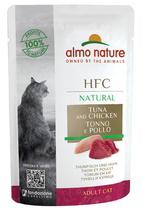 Almo Nature HFC Natural thon et poulet pâtée pour chat (55 g)