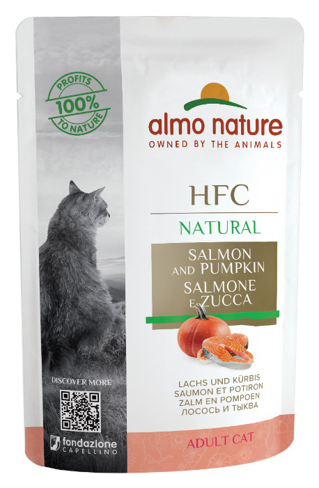 Almo Nature HFC Natural saumon avec potiron pâtée pour chat (55 g)