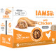 Iams Delights Kitten pâtée au poulet en sauce pour chaton (12x85g)