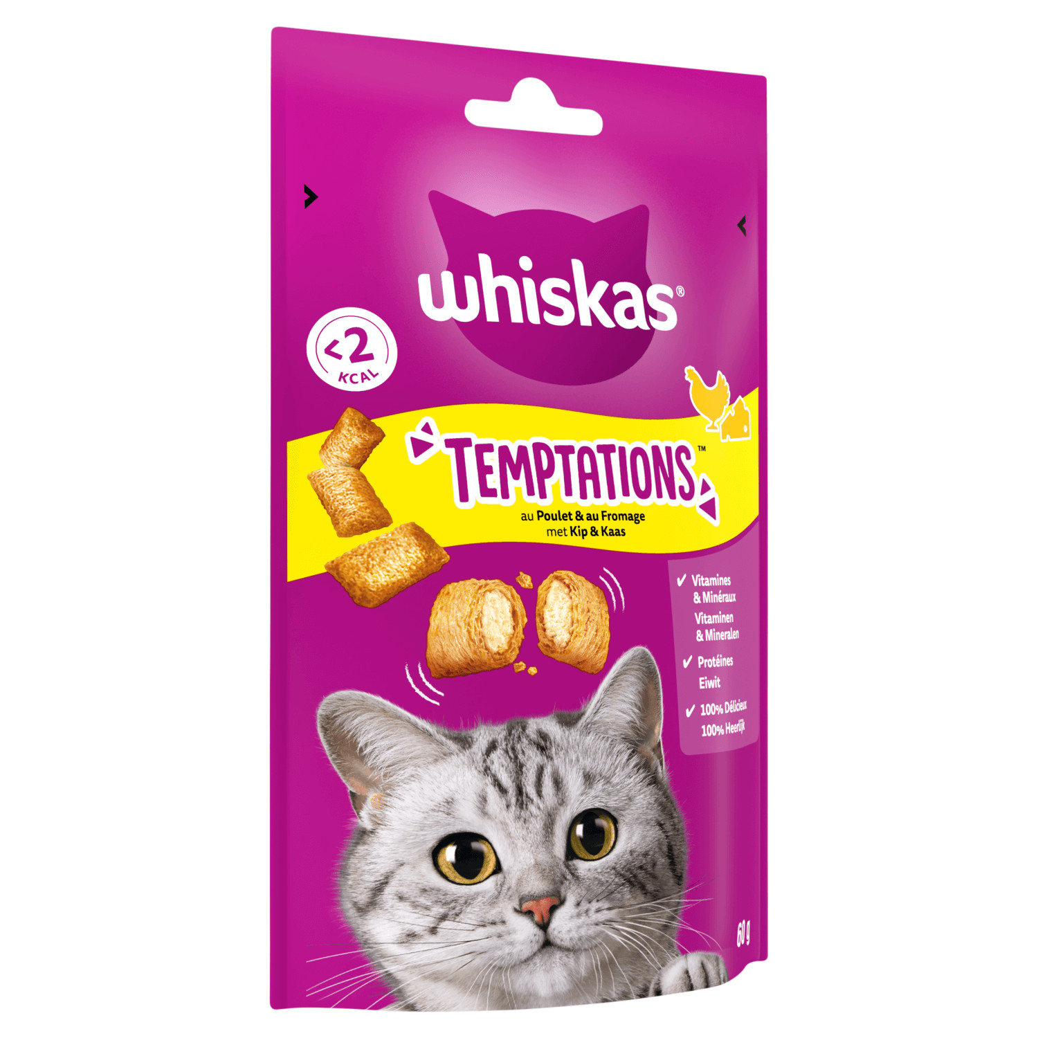Whiskas Temptations mit Huhn und Käse