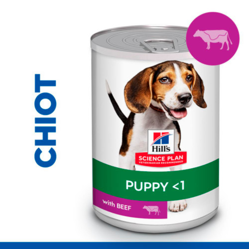 Hill's Puppy nat hondenvoer met rund blik