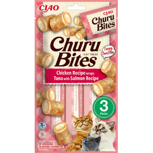 Inaba Ciao Churu Bites kip met tonijn en zalm kattensnack