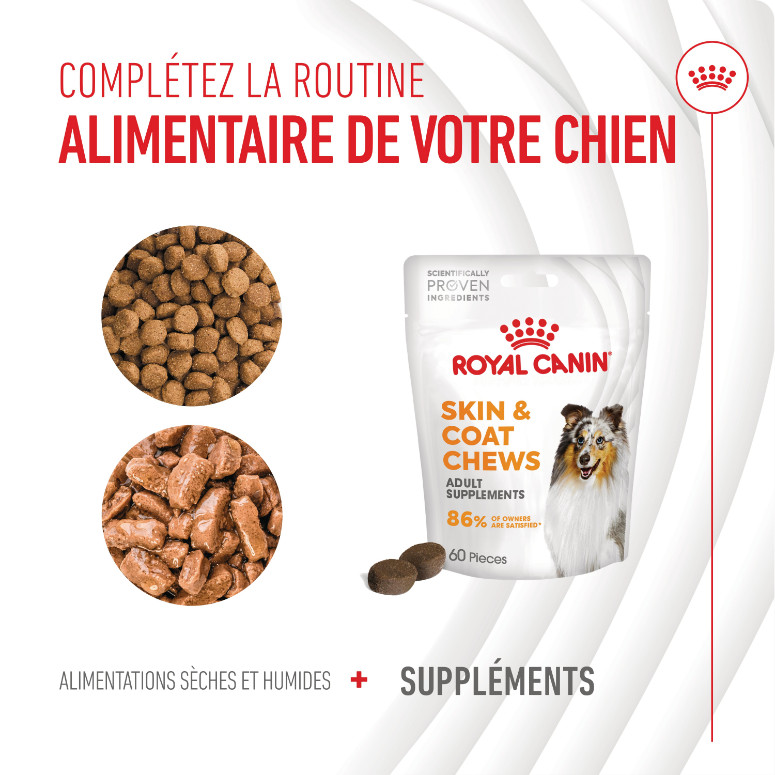 Royal Canin Skin & Coat Chews voedingssupplement hond Royal Canin Skin & Coat Chews voedingssupplement hond