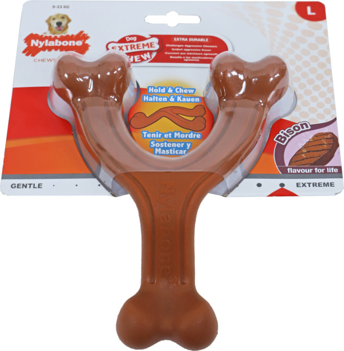 Nylabone Extreme Chew Wishbone nylon kauwspeelgoed hond (bizonsmaak)