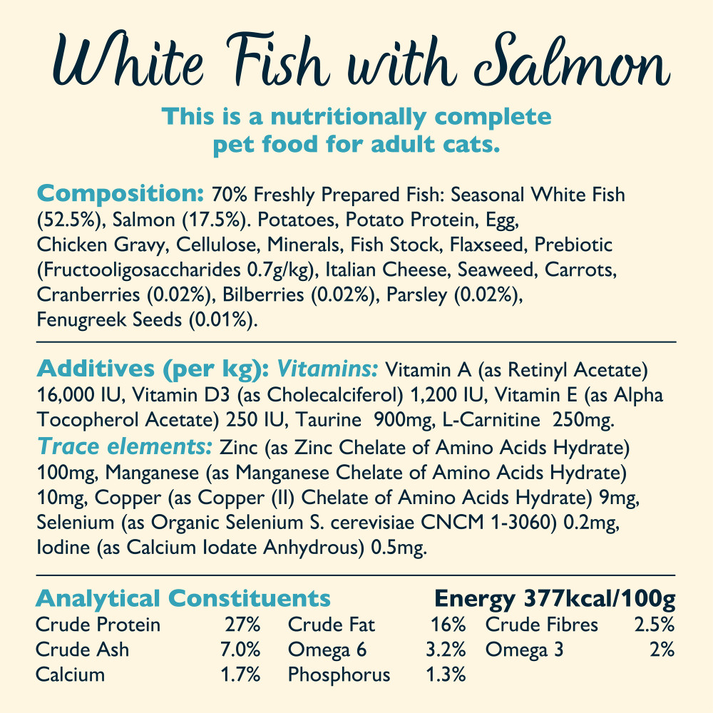 Lily's Kitchen Adult witvis met zalm kattenvoer