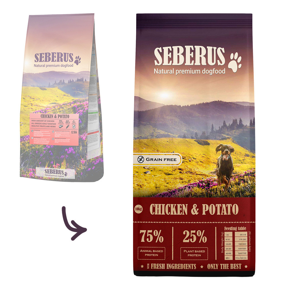 Seberus Chicken & Potato - natuurlijk graanvrij hondenvoer Seberus Chicken & Potato - natuurlijk graanvrij hondenvoer