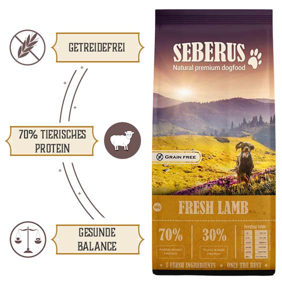 Seberus Fresh Lamb - natürliches, getreidefreies Hundefutter