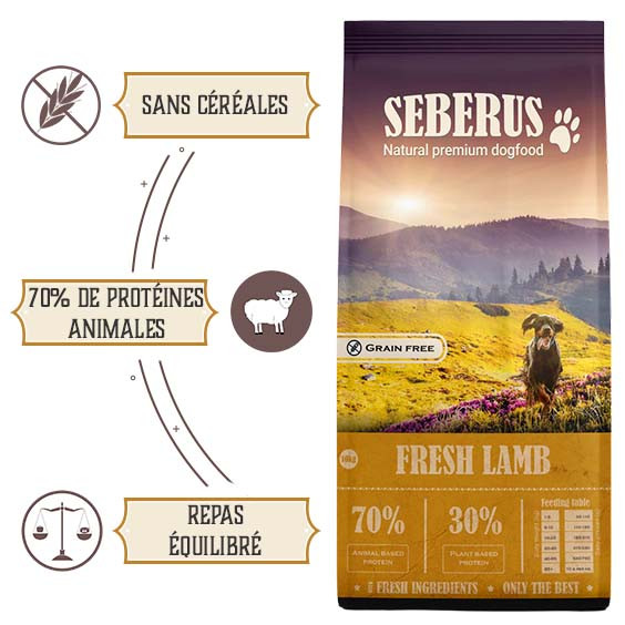 Seberus Fresh Lamb - natuurlijk graanvrij hondenvoer