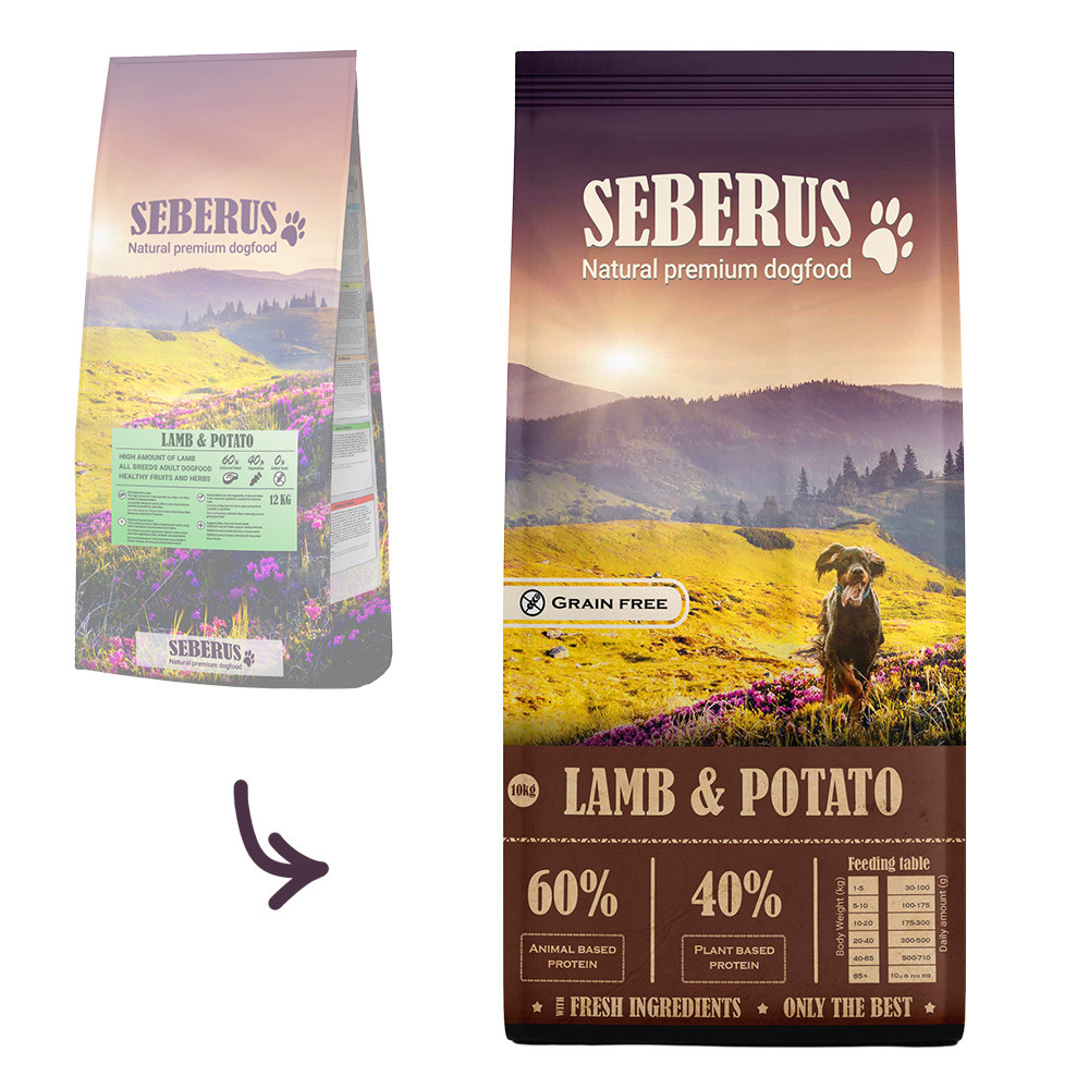 Seberus Lamb & Potato - natürliches, getreidefreies Hundefutter