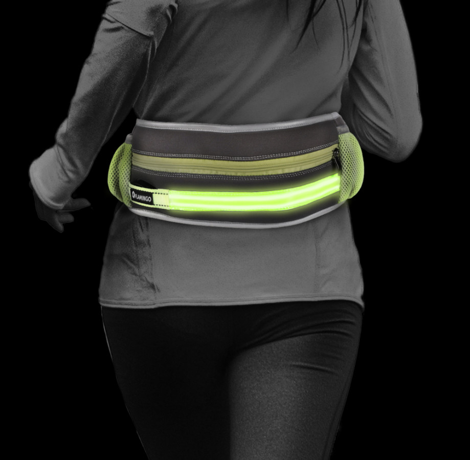 Jogginglijn met heupriem Stoffel fluo geel (118 cm/80-140 cm)