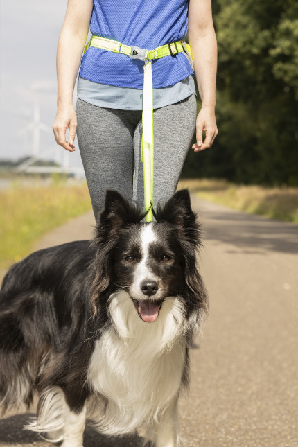 Jogginglijn met heupriem Stoffel fluo geel (118 cm/80-140 cm)