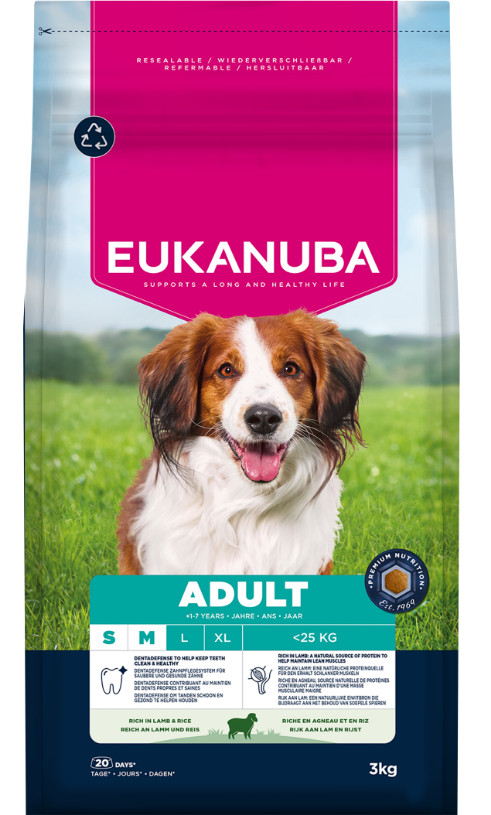 Eukanuba Adult Small Medium mit Lamm & Reis Hundefutter