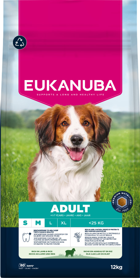 Eukanuba Adult Small Medium mit Lamm & Reis Hundefutter