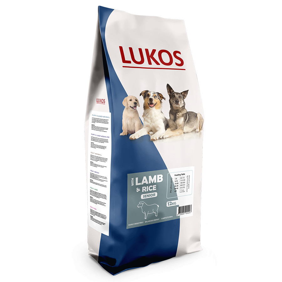 Lukos Adult Senior met lam & rijst - premium hondenvoer