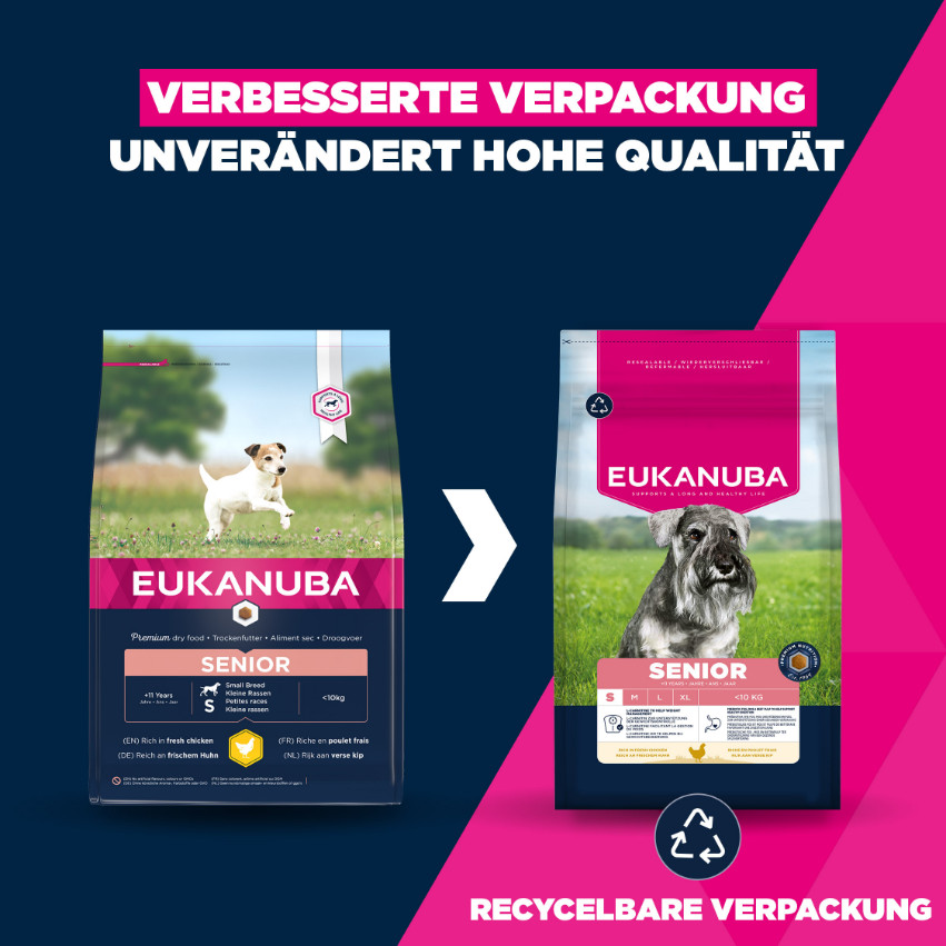 Eukanuba Caring Senior Small Breed kip hondenvoer