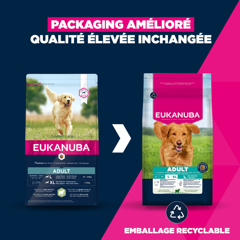 Eukanuba Adult Large à l'agneau et au riz pour chien