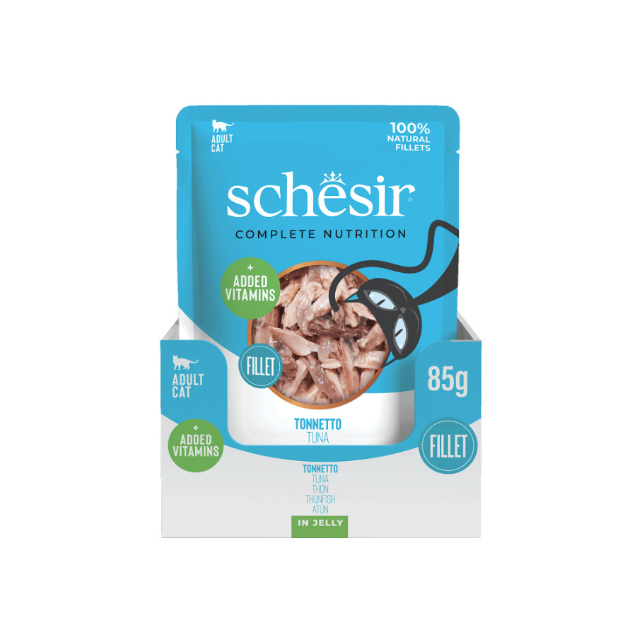 Schesir tonijn (jelly) natvoer kat (zakjes 85 g)