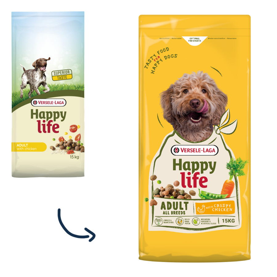 Happy Life Adult au poulet pour chien