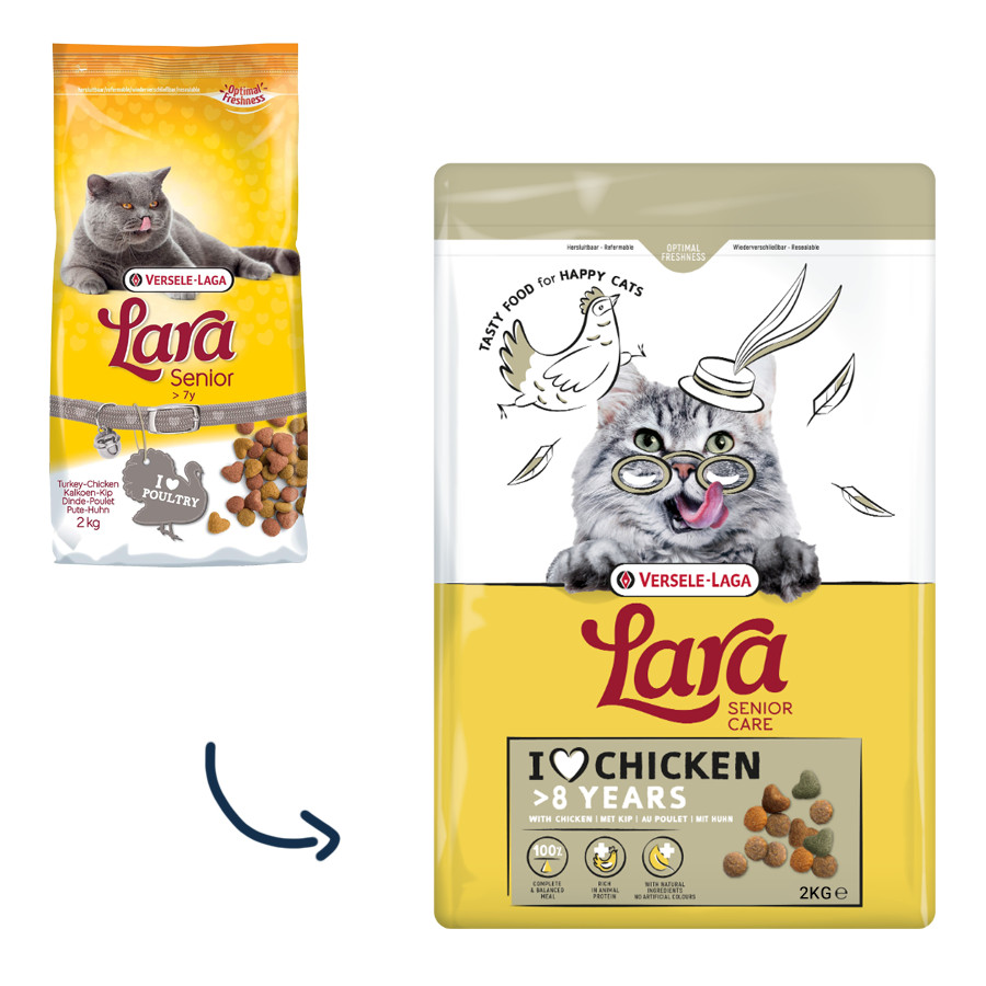 Versele-Laga Lara Senior poulet avec dinde pour chat