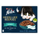 Felix Köstliche Streifen Fisch Selection mit Lachs, Thunfisch, Kabeljau, Scholle in Sauce Nassfutter Katze