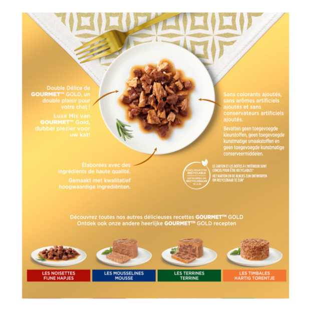 Gourmet Gold 8-Pack Luxe Mix Katzenfutter