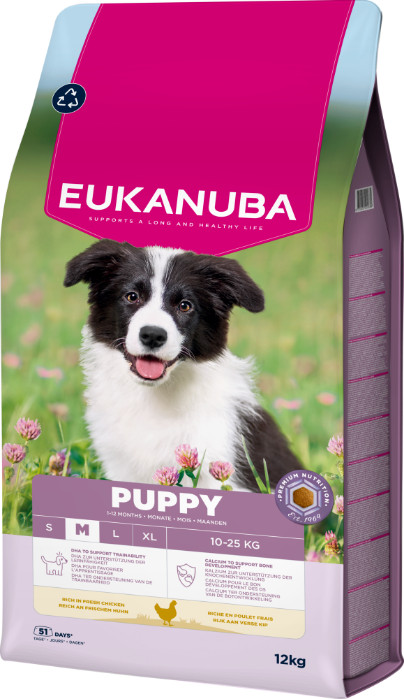 Eukanuba Growing Puppy Medium Breed kip hondenvoer Eukanuba Growing Puppy Medium Breed kip hondenvoer