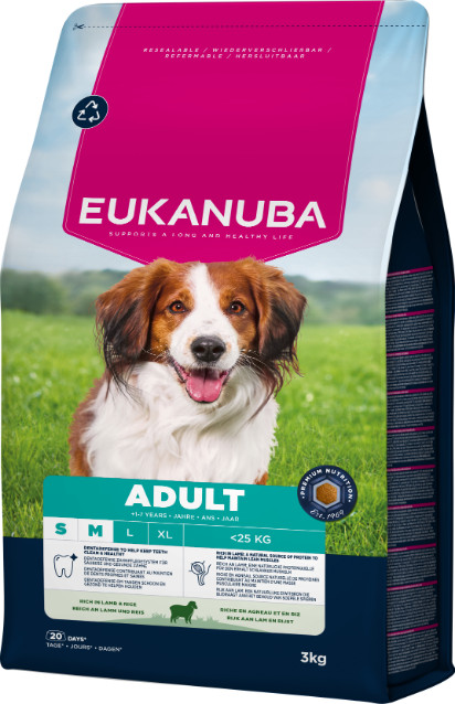 Eukanuba Adult Small Medium à l'agneau et au riz pour chien Eukanuba Adult Small Medium à l'agneau et au riz pour chien