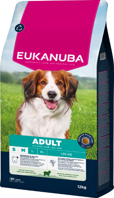 Eukanuba Adult Small Medium à l'agneau et au riz pour chien Eukanuba Adult Small Medium à l'agneau et au riz pour chien