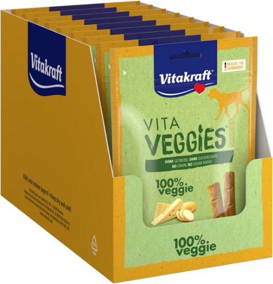 Vitakraft Vita Veggies Sticks kaassmaak hondensnack (80 g) Vitakraft Vita Veggies Sticks kaassmaak hondensnack (80 g)