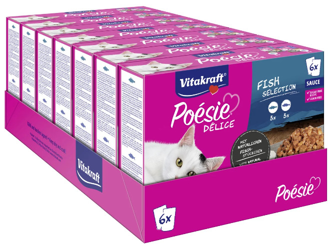 Vitakraft Poésie Délice met vis natvoer kat multipack (6 x 85 g) Vitakraft Poésie Délice met vis natvoer kat multipack (6 x 85 g)