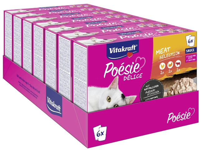 Vitakraft Poésie Délice met vlees natvoer kat multipack (6 x 85 g) Vitakraft Poésie Délice met vlees natvoer kat multipack (6 x 85 g)