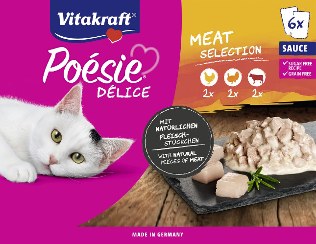 Vitakraft Poésie Délice met vlees natvoer kat multipack (6 x 85 g) Vitakraft Poésie Délice met vlees natvoer kat multipack (6 x 85 g)