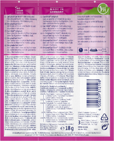 Vitakraft Catstick Healthy au poulet & herbe à chat pour chats Vitakraft Catstick Healthy au poulet & herbe à chat pour chats