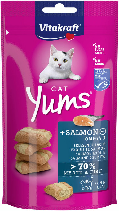 Vitakraft Cat Yums met zalm kattensnack (40 g) Vitakraft Cat Yums met zalm kattensnack (40 g)