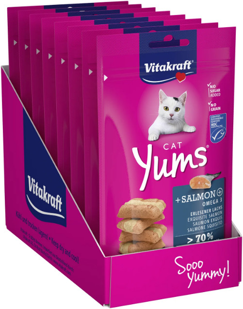 Vitakraft Cat Yums met zalm kattensnack (40 g) Vitakraft Cat Yums met zalm kattensnack (40 g)