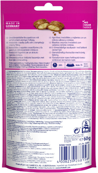 Vitakraft Crispy Crunch Classic met zalm kattensnack (60 g)