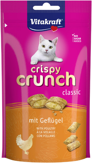 Vitakraft Crispy Crunch Classic met gevogelte kattensnack (60 g) Vitakraft Crispy Crunch Classic met gevogelte kattensnack (60 g)