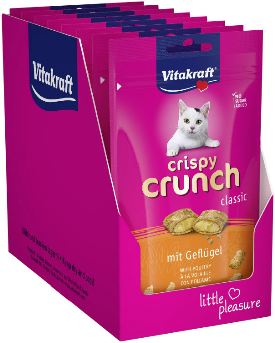 Vitakraft Crispy Crunch Classic met gevogelte kattensnack (60 g) Vitakraft Crispy Crunch Classic met gevogelte kattensnack (60 g)