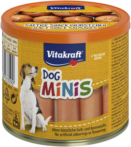 Vitakraft Dog Minis snackworstjes voor de hond (120 g) Vitakraft Dog Minis snackworstjes voor de hond (120 g)