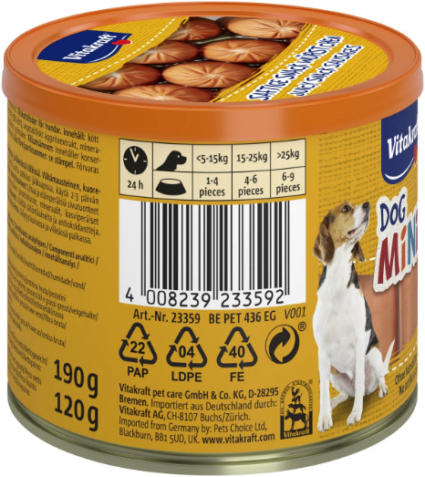 Vitakraft Dog Minis snackworstjes voor de hond (120 g) Vitakraft Dog Minis snackworstjes voor de hond (120 g)