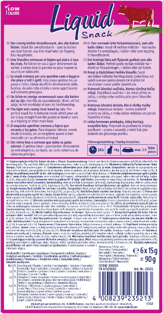 Vitakraft Liquid Snacks met rund kattensnack (6 x 15g) Vitakraft Liquid Snacks met rund kattensnack (6 x 15g)