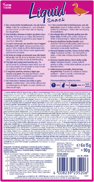 Vitakraft Liquid Snacks au canard pour chat (6 x 15g) Vitakraft Liquid Snacks au canard pour chat (6 x 15g)