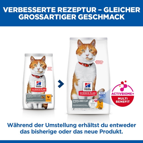 Hill's Science Plan Adult Sterilised Cat mit Huhn Katzenfutter Hill's Science Plan Adult Sterilised Cat mit Huhn Katzenfutter