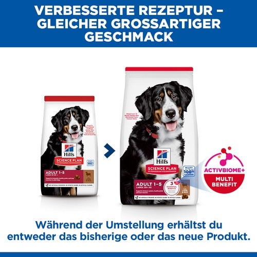 Hill's Adult Large Breed Lamm & Reis Hundefutter