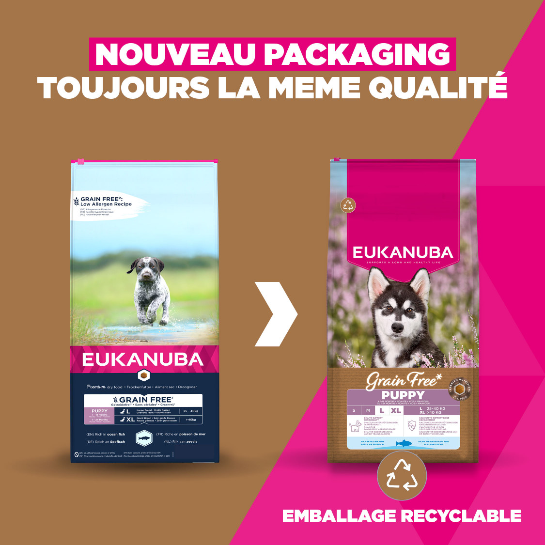 Eukanuba Puppy & Junior L/XL graanvrij zeevis hondenvoer