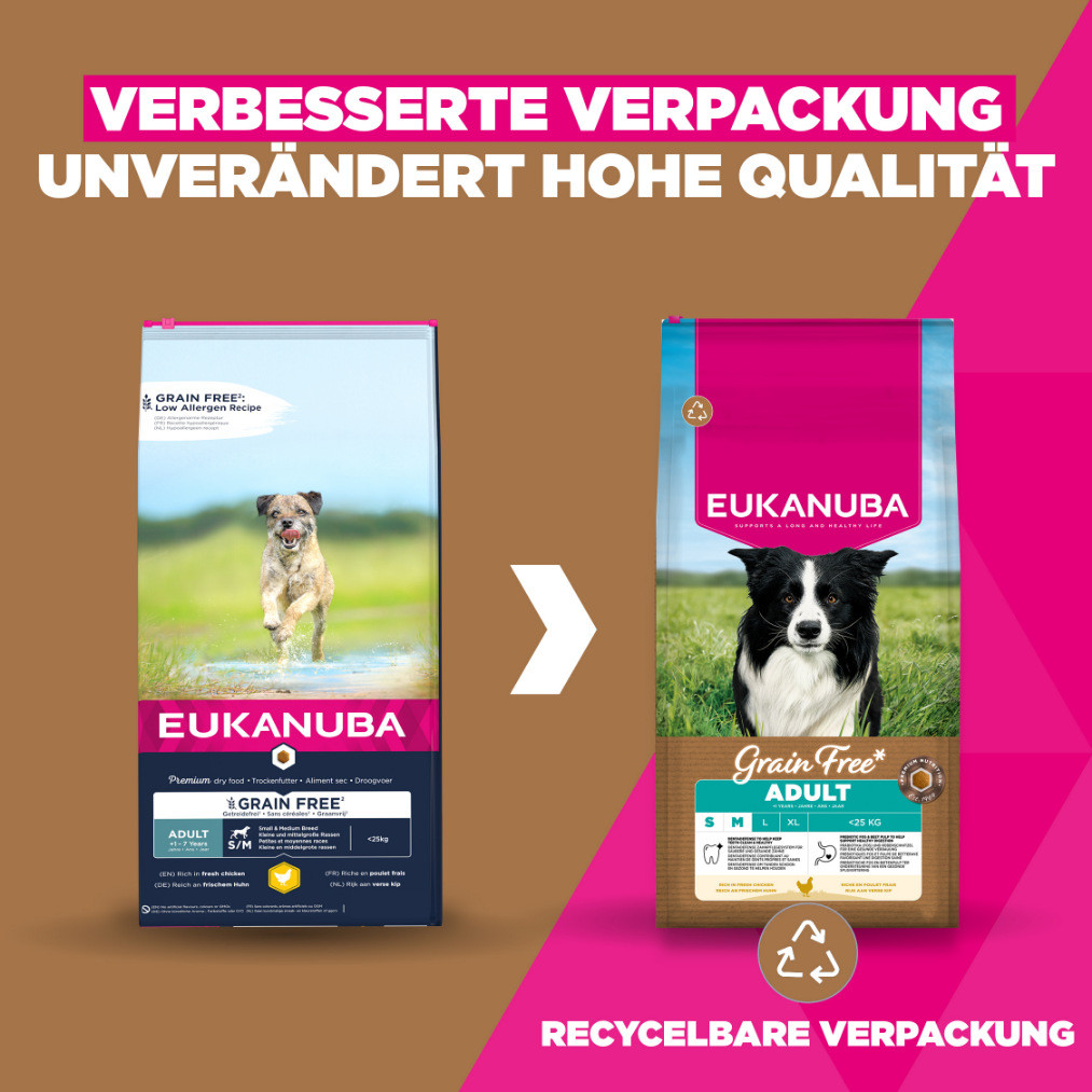 Eukanuba Adult Small & Medium kip graanvrij hondenvoer