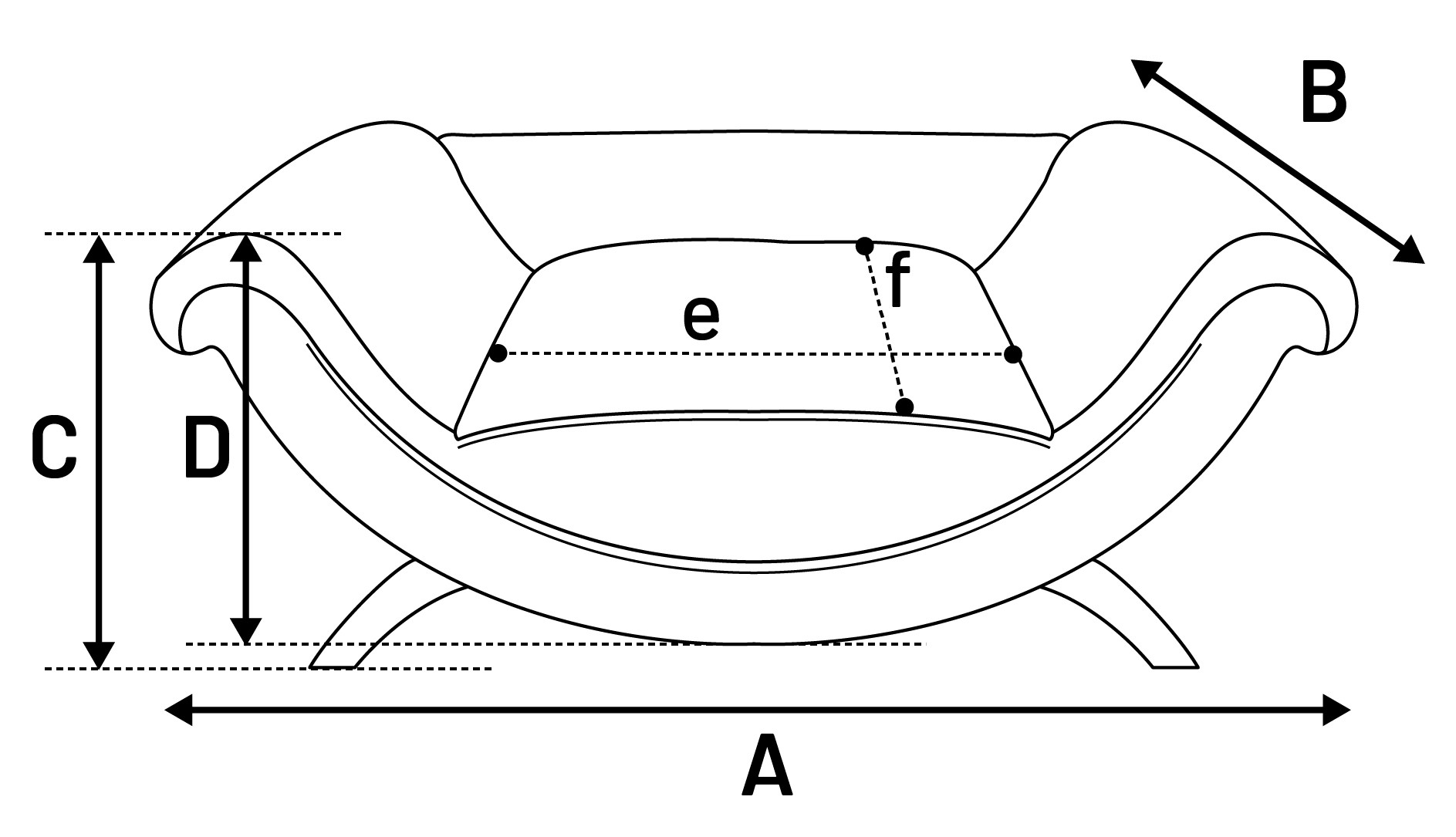 Sofa Dingo ligbank rechthoekig voor hond en kat oranje